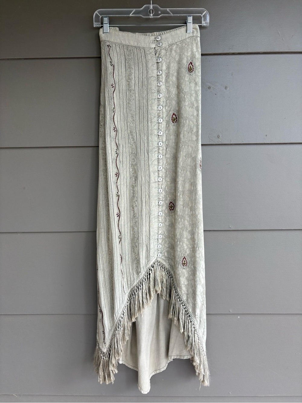 Vintage 90’s Boho L’Pogee Embroidered Maxi Skirt